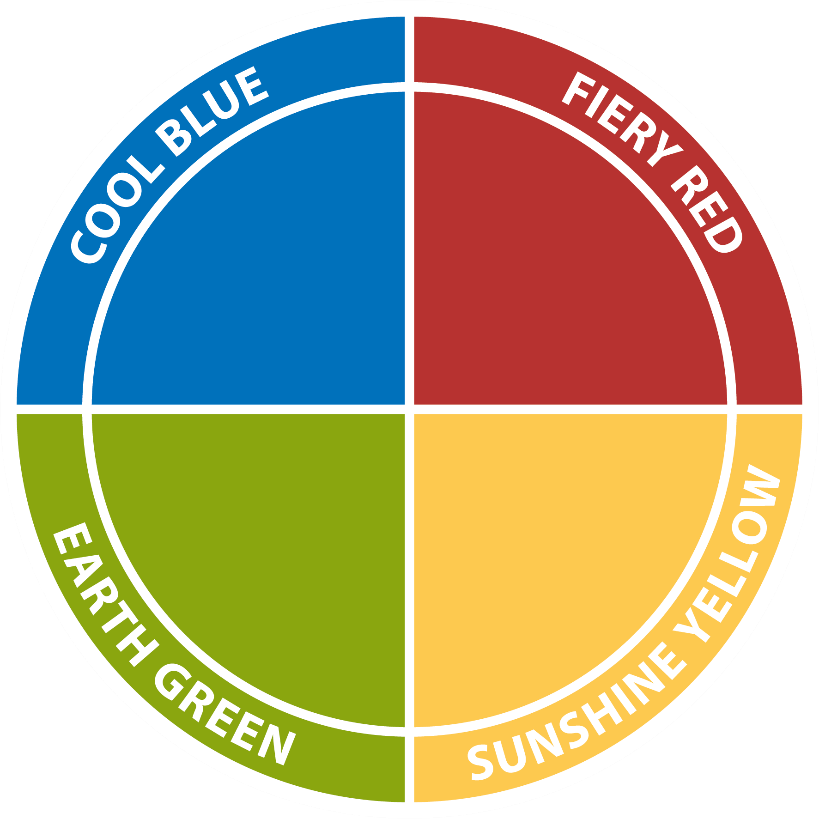 The Insights Discovery wheel of four colour energies
